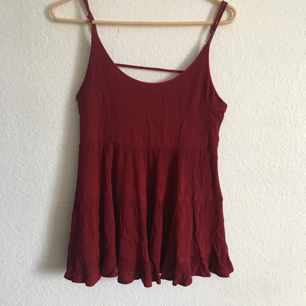 Mini Red Tiered Babydoll Dress